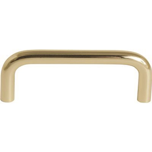 Anvil Mark 3 in. Polish Brass Cabinet Drawer Pull (5-Pack)