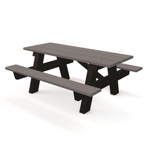 A-Frame 6 ft. Gray Recycled Plastic Picnic Table