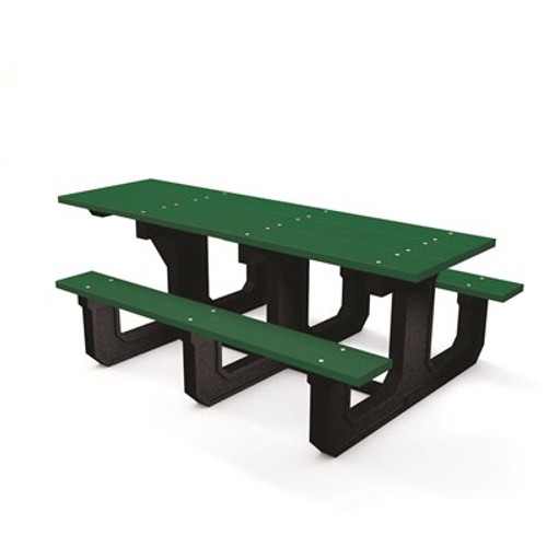 Park Place 6 ft. Green ADA Recycled Plastic Picnic Table