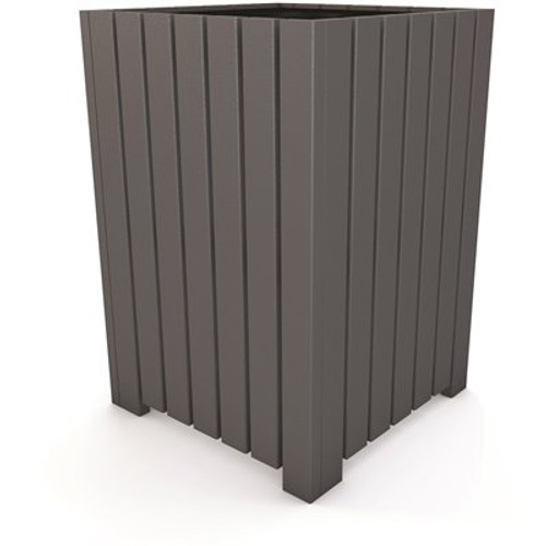 32 Gal. Square Gray Recycled Plastic Heavy-Duty Trash Receptacle 32 Gal. Square Gray Recycled Plastic Heavy-Duty Trash Receptacle