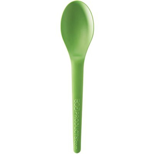 Eco-Products 6 in. Plant Ware Compostable Green Plastic Spoon (1000 per Case)