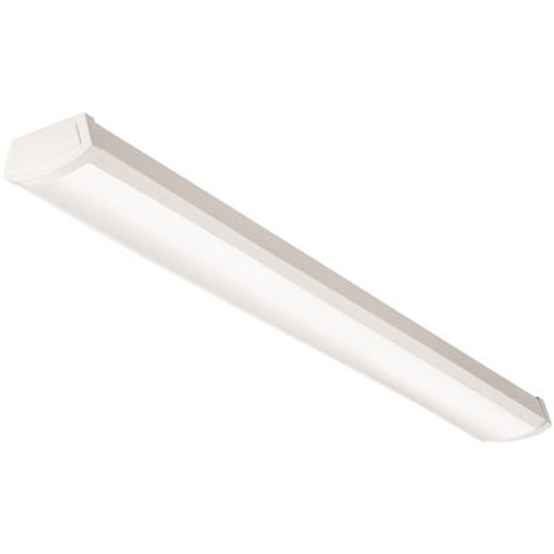 Lithonia Lighting Contractor Select FMLWL 4 ft. 4600 Lumens Integrated LED Dimmable White Low Profile Wraparound Light 4000K