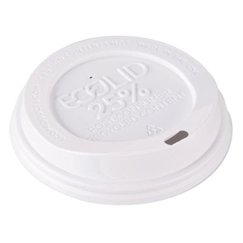 Eco-Products 25% Recycled Content White Hot Cup Lid Fits 10-20 oz. Evolution World Hot Cup (1000 per Case)