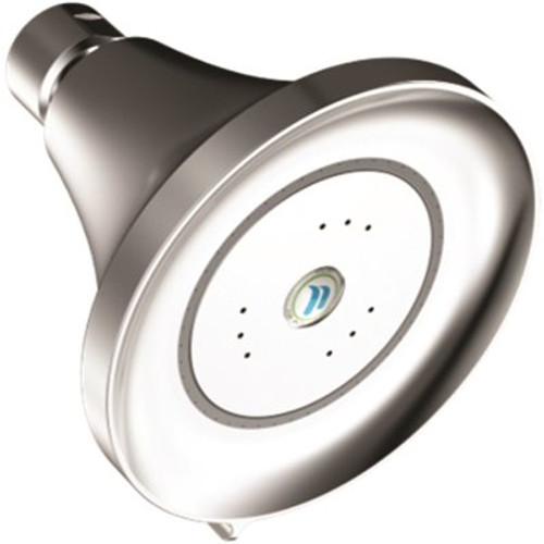 Niagara Conservation Earth Luxe 3-Spray Patterns with 1.5 GPM 3.35 in. Wall Mount Adjustable Fixed Shower Head in Chrome