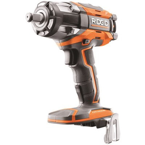 RIDGID 18V OCTANE Brushless Cordless 1/2 in. High Torque 6-Mode Impact Wrench (Tool-Only) with Belt Clip