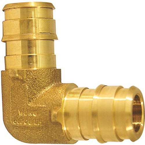 Apollo 1/2 in. PEX-A Barb Brass 90-Degree Elbow Fitting Apollo 1/2 in. PEX-A Barb Brass 90-Degree Elbow Fitting