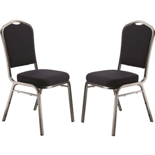 National Public Seating 9300-Series MIdnight Blue Deluxe Fabric Upholstered Stack Chair (2-Pack)