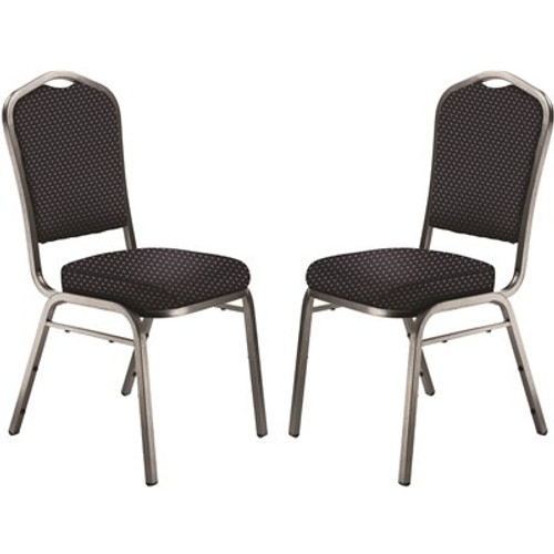 National Public Seating 9300-Series Diamond Navy Deluxe Fabric Upholstered Stack Chair (2-Pack)