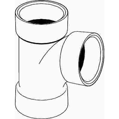 NIBCO 6 in. PVC DWV All Hub Sanitary Tee