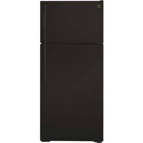 GE 16.6 cu. ft. Top Freezer Refrigerator in Black, ENERGY STAR