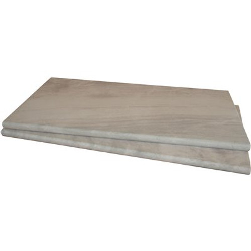 MSI Praia Grey 13 in. x 24 in. Matte Porcelain Pool Coping (26 Pieces/56.33 sq. ft./Pallet)