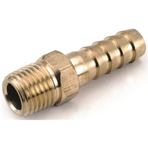 Anderson Metals 1/2 in. Barb x 1/2 in. MIP Brass Hose Barb (10-Bag)