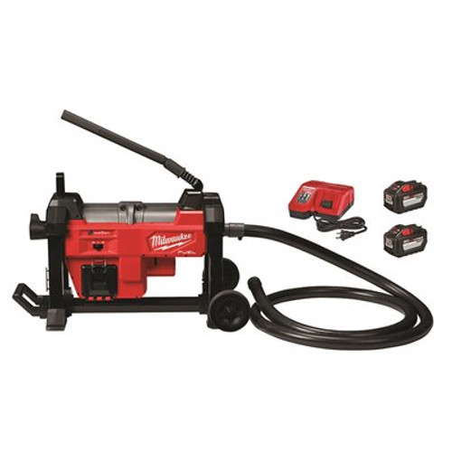 M18 FUEL 18-Volt Lithium-Ion Brushless Cordless Sewer Sectional Machine Kit with (2) 12.0 Ah Batteries and Rapid Charger M18 FUEL 18-Volt Lithium-Ion Brushless Cordless Sewer Sectional Machine Kit with (2) 12.0 Ah Batteries and Rapid Charger