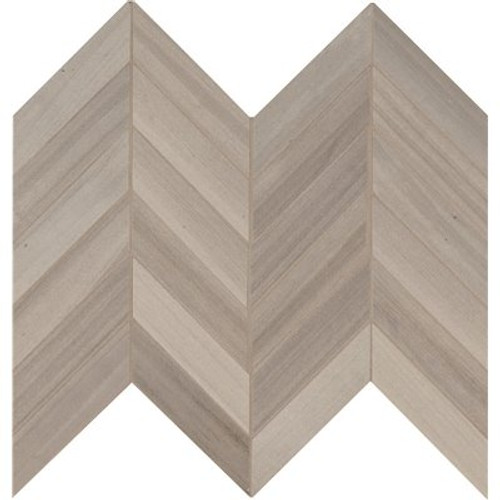 MSI Havenwood Platinum Chevron 12 in. x 15 in. Matte Porcelain Wood Look Wall Tile (10 sq. ft./Case)