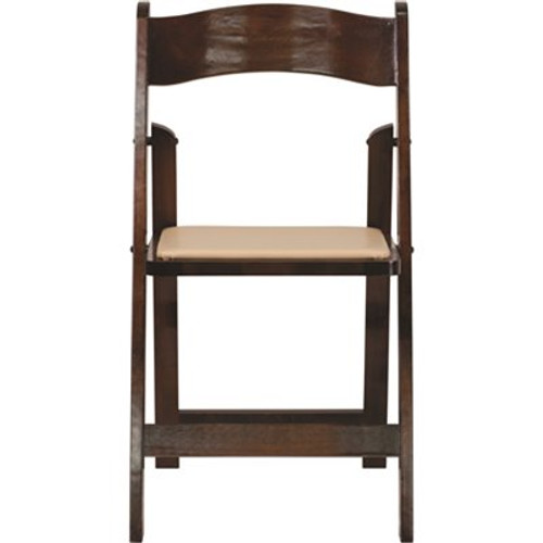 Flash Furniture Fruitwood Wood Folding Chair (4-Pack)