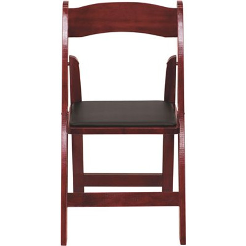 Flash Furniture Mahogany Wood Folding Chair (4-Pack) Flash Furniture Mahogany Wood Folding Chair (4-Pack)