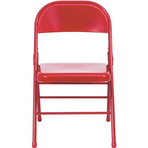 Flash Furniture Red Metal Folding Chair (4-Pack)