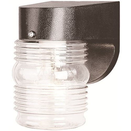 LiteCo Black Fitter Neck LED Outdoor Pocket Jelly Jar Lantern with Integrated