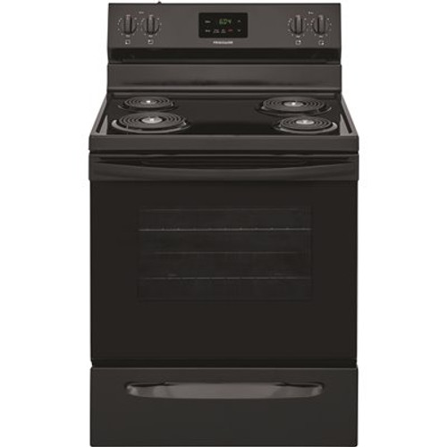 Frigidaire 30 in. 5.3 cu. ft. Electric Range with Manual Clean in Black Frigidaire 30 in. 5.3 cu. ft. Electric Range with Manual Clean in Black
