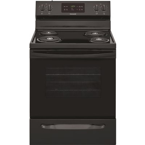 Frigidaire 30 in. 5.3 cu. ft. Electric Range with Self Clean in Black Frigidaire 30 in. 5.3 cu. ft. Electric Range with Self Clean in Black