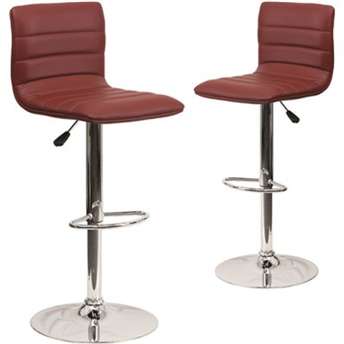 Carnegy Avenue 44 in. Burgundy Bar Stool (Set of 2) Carnegy Avenue 44 in. Burgundy Bar Stool (Set of 2)