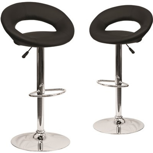 Carnegy Avenue 40.75 in. Black Bar Stool (Set of 2) Carnegy Avenue 40.75 in. Black Bar Stool (Set of 2)