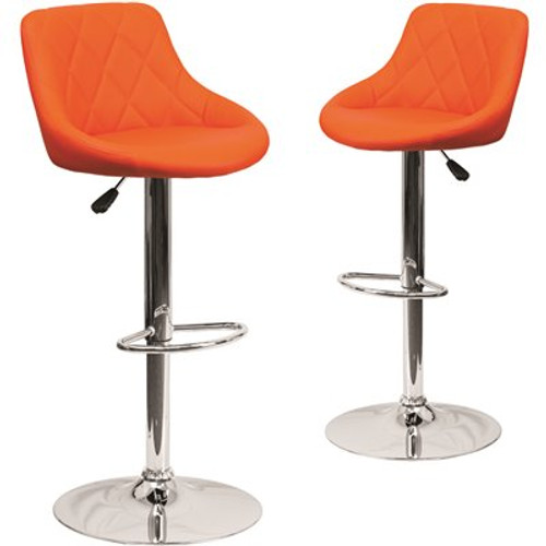 Carnegy Avenue 41.75 in. Orange Bar Stool (Set of 2) Carnegy Avenue 41.75 in. Orange Bar Stool (Set of 2)