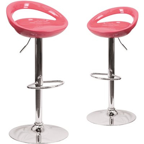 Carnegy Avenue 38.75 in. Pink Bar Stool (Set of 2) Carnegy Avenue 38.75 in. Pink Bar Stool (Set of 2)