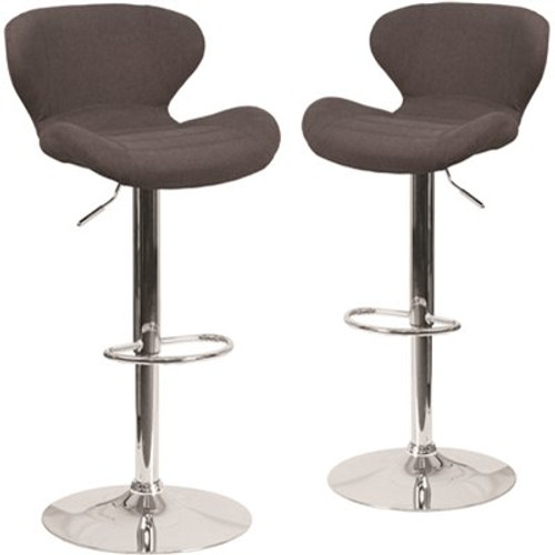 Carnegy Avenue 42.25 in. Charcoal Fabric Bar Stool (Set of 2) Carnegy Avenue 42.25 in. Charcoal Fabric Bar Stool (Set of 2)