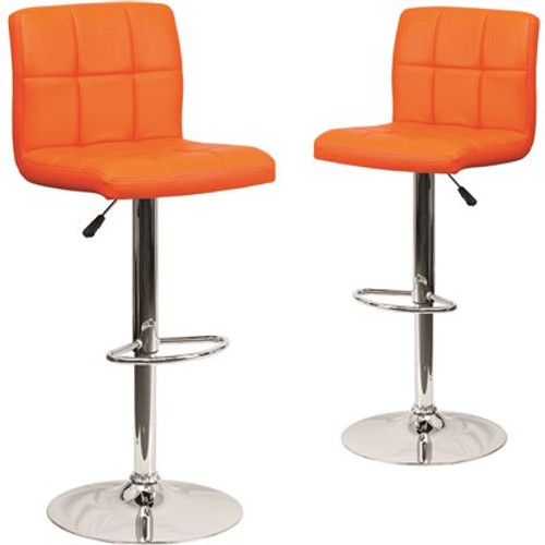 Carnegy Avenue 45.5 in. Orange Bar Stool (Set of 2) Carnegy Avenue 45.5 in. Orange Bar Stool (Set of 2)