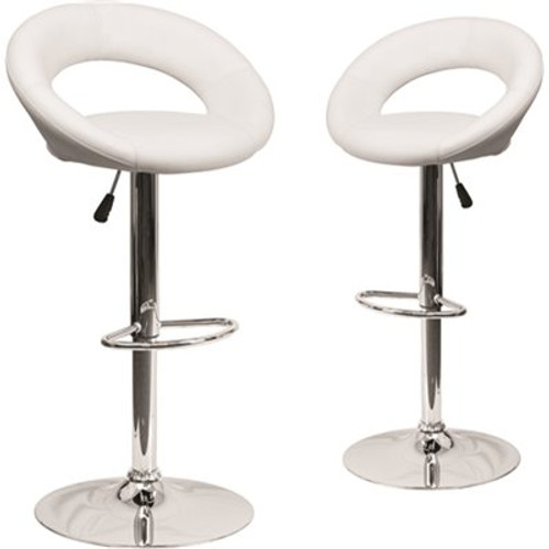 Carnegy Avenue 40.75 in. White Bar Stool (Set of 2) Carnegy Avenue 40.75 in. White Bar Stool (Set of 2)