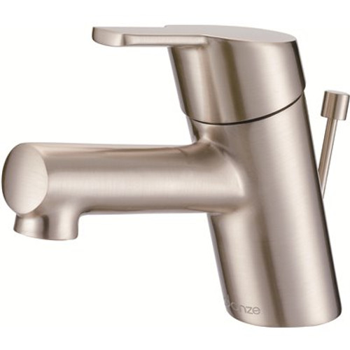 Gerber Amalfi Single-Handle Deck Mount Bathroom Faucet with Metal Pop-Up Drain in Brushed Nickel