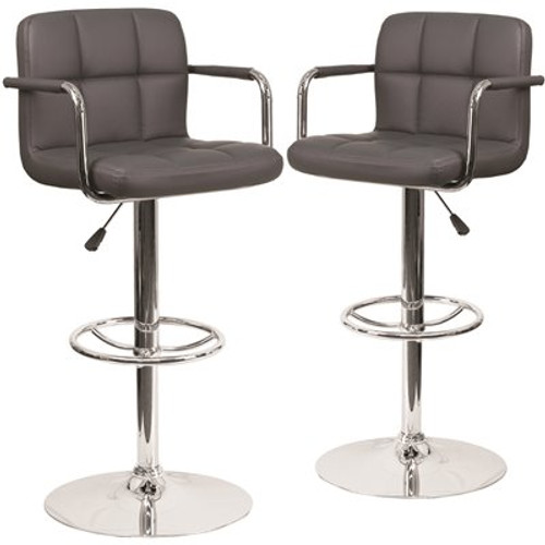 Carnegy Avenue 33.25 in. Gray Bar Stool (Set of2) Carnegy Avenue 33.25 in. Gray Bar Stool (Set of2)