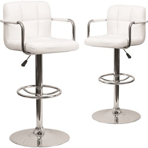 Carnegy Avenue 33.25 in. White Bar Stool (Set of2) Carnegy Avenue 33.25 in. White Bar Stool (Set of2)