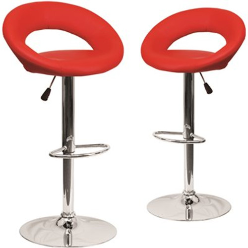 Carnegy Avenue 32.75 in Red Bar Stool (Set of 2) Carnegy Avenue 32.75 in Red Bar Stool (Set of 2)