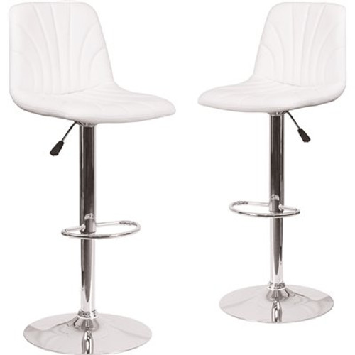 Carnegy Avenue 33.25 in White Bar Stool (Set of 2) Carnegy Avenue 33.25 in White Bar Stool (Set of 2)