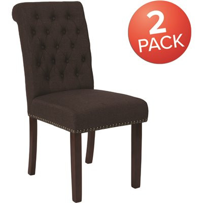 Carnegy Avenue Brown Fabric Dining Chairs (Set of 2)