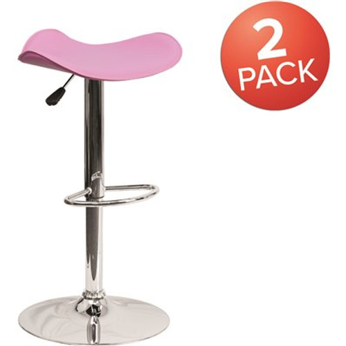 Carnegy Avenue 31.5 in. Pink Bar stool (Set of 2) Carnegy Avenue 31.5 in. Pink Bar stool (Set of 2)