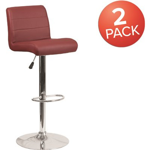 Carnegy Avenue 34.5 in. Burgundy Bar stool (Set of 2) Carnegy Avenue 34.5 in. Burgundy Bar stool (Set of 2)