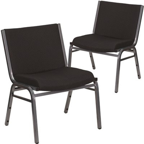 Carnegy Avenue Black Big and Tall Fabric Side Stack Chair (Set of 2) Carnegy Avenue Black Big and Tall Fabric Side Stack Chair (Set of 2)