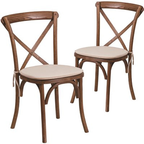 Carnegy Avenue Pecan Wood Cross Back Chair (Set of 2) Carnegy Avenue Pecan Wood Cross Back Chair (Set of 2)