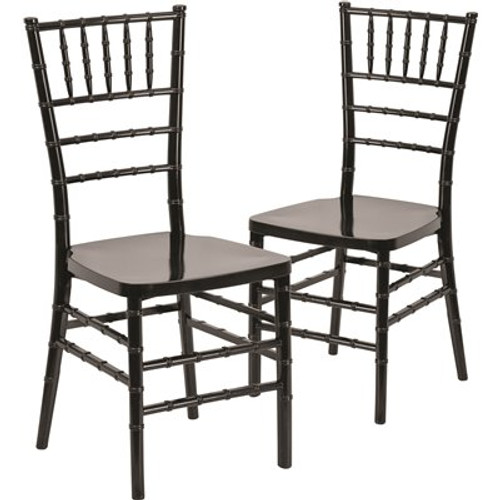 Carnegy Avenue Black Resin Chiavari Chairs (Set of 2)