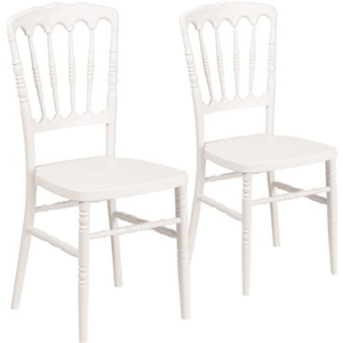 Carnegy Avenue White Resin Napoleon Chiavari Chairs (Set of 2)
