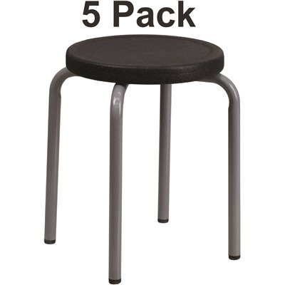 Carnegy Avenue Black Stackable Stools (Set of 5)