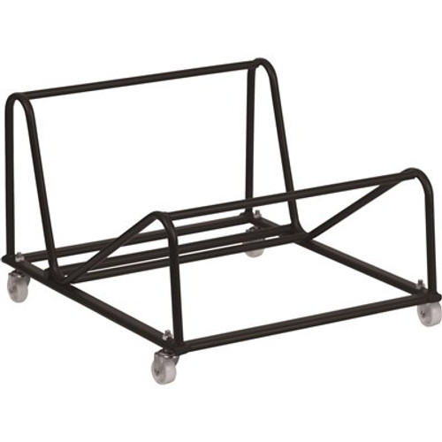 Carnegy Avenue 200 lbs. Capacity Stack Chair Dolly with Wheels - Black (Set of 6)