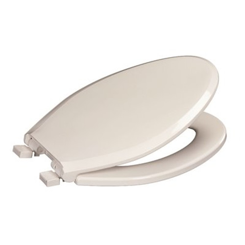 Premier Elongated Closed Front Toilet Seat with Cover Plastic in White