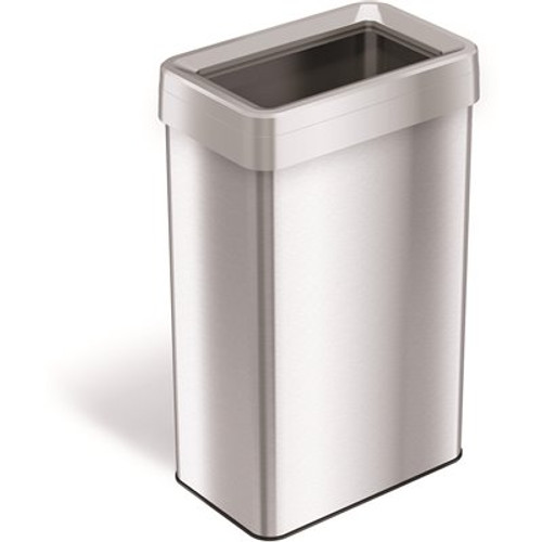 HLS COMMERCIAL 21 Gal. Rectangular Open Top Stainless Steel Trash Can with Odor Filters HLS COMMERCIAL 21 Gal. Rectangular Open Top Stainless Steel Trash Can with Odor Filters