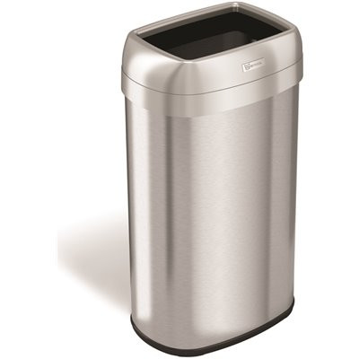 HLS COMMERCIAL 16 Gal. Oval Open Top Stainless Steel Trach Can