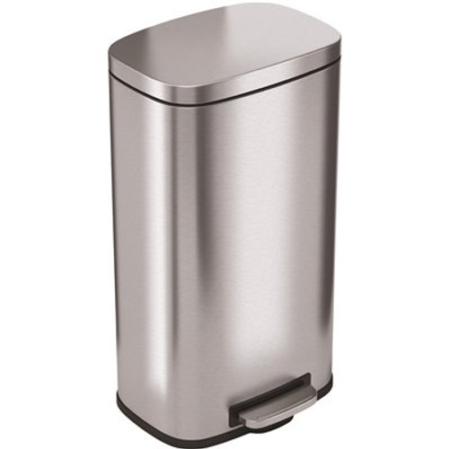 HLS COMMERCIAL 8 Gal. Soft Step Stainless Steel Trash Can with Odor Filter and Removable Plastic Liner HLS COMMERCIAL 8 Gal. Soft Step Stainless Steel Trash Can with Odor Filter and Removable Plastic Liner
