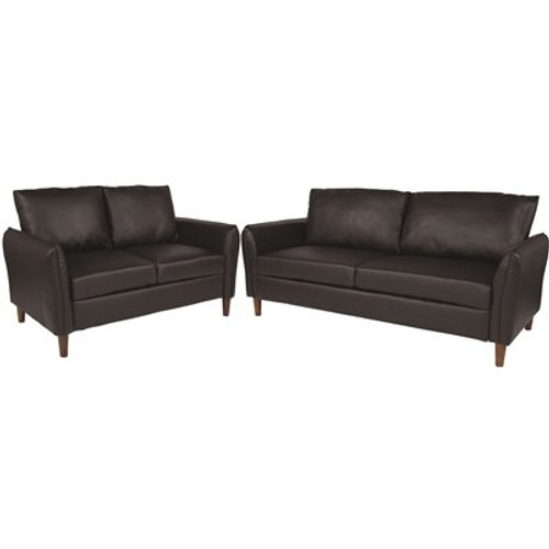 Carnegy Avenue 2-Piece Black Colored Living Room Set